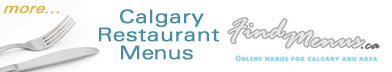 Find Restaurant Menus for Calgary Alberta